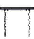 DeRuyter Semi Flush/Pendant Bar 2 Light Adjustable E27 Satin Black/Amber Glass-6