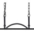 DeRuyter Semi Flush/Pendant Bar 2 Light Adjustable E27 Satin Black/Amber Glass-7