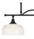 DeRuyter Semi Flush/Pendant Bar 2 Light Adjustable E27 Satin Black/Clear Glass-8