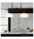 DeRuyter Semi Flush/Pendant Bar 2 Light Adjustable E27 Satin Black/Frosted Glass-4