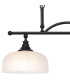 DeRuyter Semi Flush/Pendant Bar 2 Light Adjustable E27 Satin Black/Frosted Glass-9
