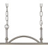 DeRuyter Semi Flush/Pendant Bar 2 Light Adjustable E27 Satin Nickel/Amber Glass-7