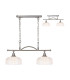 DeRuyter Semi Flush/Pendant Bar 2 Light Adjustable E27 Satin Nickel/Clear Glass-1