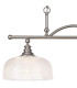 DeRuyter Semi Flush/Pendant Bar 2 Light Adjustable E27 Satin Nickel/Clear Glass-6