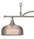 DeRuyter Semi Flush/Pendant Bar 2 Light Adjustable E27 Satin Nickel/Smoke Glass-6