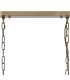 DeRuyter Semi Flush/Pendant Bar 3 Light Adjustable E27 Antique Brass/Amber Glass-6