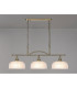 DeRuyter Semi Flush/Pendant Bar 3 Light Adjustable E27 Antique Brass/Frosted Glass-3