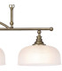 DeRuyter Semi Flush/Pendant Bar 3 Light Adjustable E27 Antique Brass/Frosted Glass-7