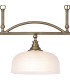 DeRuyter Semi Flush/Pendant Bar 3 Light Adjustable E27 Antique Brass/Frosted Glass-8