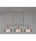 DeRuyter Semi Flush/Pendant Bar 3 Light Adjustable E27 Antique Brass/Smoke Glass-3