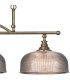 DeRuyter Semi Flush/Pendant Bar 3 Light Adjustable E27 Antique Brass/Smoke Glass-7