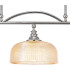 DeRuyter Semi Flush/Pendant Bar 3 Light Adjustable E27 Polished Nickel/Amber Glass-8