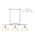 DeRuyter Semi Flush/Pendant Bar 3 Light Adjustable E27 Polished Nickel/Frosted Glass-1