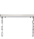 DeRuyter Semi Flush/Pendant Bar 3 Light Adjustable E27 Polished Nickel/Frosted Glass-6