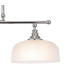 DeRuyter Semi Flush/Pendant Bar 3 Light Adjustable E27 Polished Nickel/Frosted Glass-7