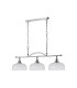 DeRuyter Semi Flush/Pendant Bar 3 Light Adjustable E27 Polished Nickel/Frosted Glass-9