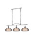 DeRuyter Semi Flush/Pendant Bar 3 Light Adjustable E27 Polished Nickel/Smoke Glass-5