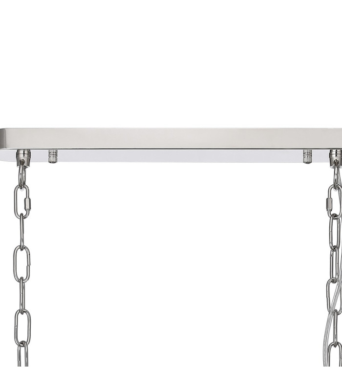 DeRuyter Semi Flush/Pendant Bar 3 Light Adjustable E27 Polished Nickel/Smoke Glass-6