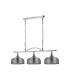 DeRuyter Semi Flush/Pendant Bar 3 Light Adjustable E27 Polished Nickel/Smoke Glass-9