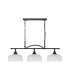 DeRuyter Semi Flush/Pendant Bar 3 Light Adjustable E27 Satin Black/Frosted Glass-4