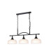 DeRuyter Semi Flush/Pendant Bar 3 Light Adjustable E27 Satin Black/Frosted Glass-5