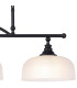 DeRuyter Semi Flush/Pendant Bar 3 Light Adjustable E27 Satin Black/Frosted Glass-7
