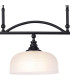DeRuyter Semi Flush/Pendant Bar 3 Light Adjustable E27 Satin Black/Frosted Glass-8