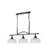 DeRuyter Semi Flush/Pendant Bar 3 Light Adjustable E27 Satin Black/Frosted Glass-9