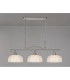 DeRuyter Semi Flush/Pendant Bar 3 Light Adjustable E27 Satin Nickel/Clear Glass-3