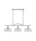 DeRuyter Semi Flush/Pendant Bar 3 Light Adjustable E27 Satin Nickel/Clear Glass-4