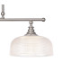 DeRuyter Semi Flush/Pendant Bar 3 Light Adjustable E27 Satin Nickel/Clear Glass-7
