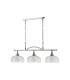 DeRuyter Semi Flush/Pendant Bar 3 Light Adjustable E27 Satin Nickel/Clear Glass-9