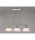 DeRuyter Semi Flush/Pendant Bar 3 Light Adjustable E27 Satin Nickel/Clear Glass-11
