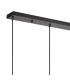 DeRuyter 4 Light Linear Pendant E27 Satin Black/Prismatic Dome Glass Clear-6