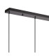 DeRuyter 4 Light Linear Pendant E27 Satin Black/Prismatic Dome Glass Smoke-6