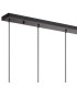 DeRuyter 7 Light Linear Pendant E27 Satin Black/Prismatic Dome Glass Frosted-6