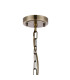 DeRuyter 47cm Semi Flush/Pendant 3 Light E27 Antique Brass/Amber Glass-5