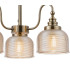 DeRuyter 47cm Semi Flush/Pendant 3 Light E27 Antique Brass/Amber Glass-7
