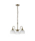 DeRuyter 47cm Semi Flush/Pendant 3 Light E27 Antique Brass/Frosted Glass-3