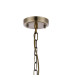 DeRuyter 47cm Semi Flush/Pendant 3 Light E27 Antique Brass/Frosted Glass-4