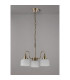 DeRuyter 47cm Semi Flush/Pendant 3 Light E27 Antique Brass/Frosted Glass-7