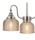 DeRuyter 47cm Semi Flush/Pendant 3 Light E27 Polished Nickel/Amber Glass-6