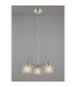 DeRuyter 47cm Semi Flush/Pendant 3 Light E27 Polished Nickel/Frosted Glass-3