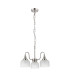 DeRuyter 47cm Semi Flush/Pendant 3 Light E27 Polished Nickel/Frosted Glass-4