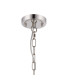 DeRuyter 47cm Semi Flush/Pendant 3 Light E27 Polished Nickel/Frosted Glass-5