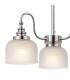 DeRuyter 47cm Semi Flush/Pendant 3 Light E27 Polished Nickel/Frosted Glass-6