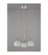 DeRuyter 47cm Semi Flush/Pendant 3 Light E27 Polished Nickel/Frosted Glass-8