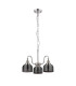 DeRuyter 47cm Semi Flush/Pendant 3 Light E27 Polished Nickel/Smoke Glass-4