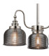 DeRuyter 47cm Semi Flush/Pendant 3 Light E27 Polished Nickel/Smoke Glass-6