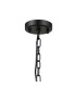 DeRuyter 47cm Semi Flush/Pendant 3 Light E27 Satin Black/Amber Glass-5